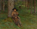 BOY IN A forêt Nikolay Bogdanov Belsky enfants impressionnisme enfant